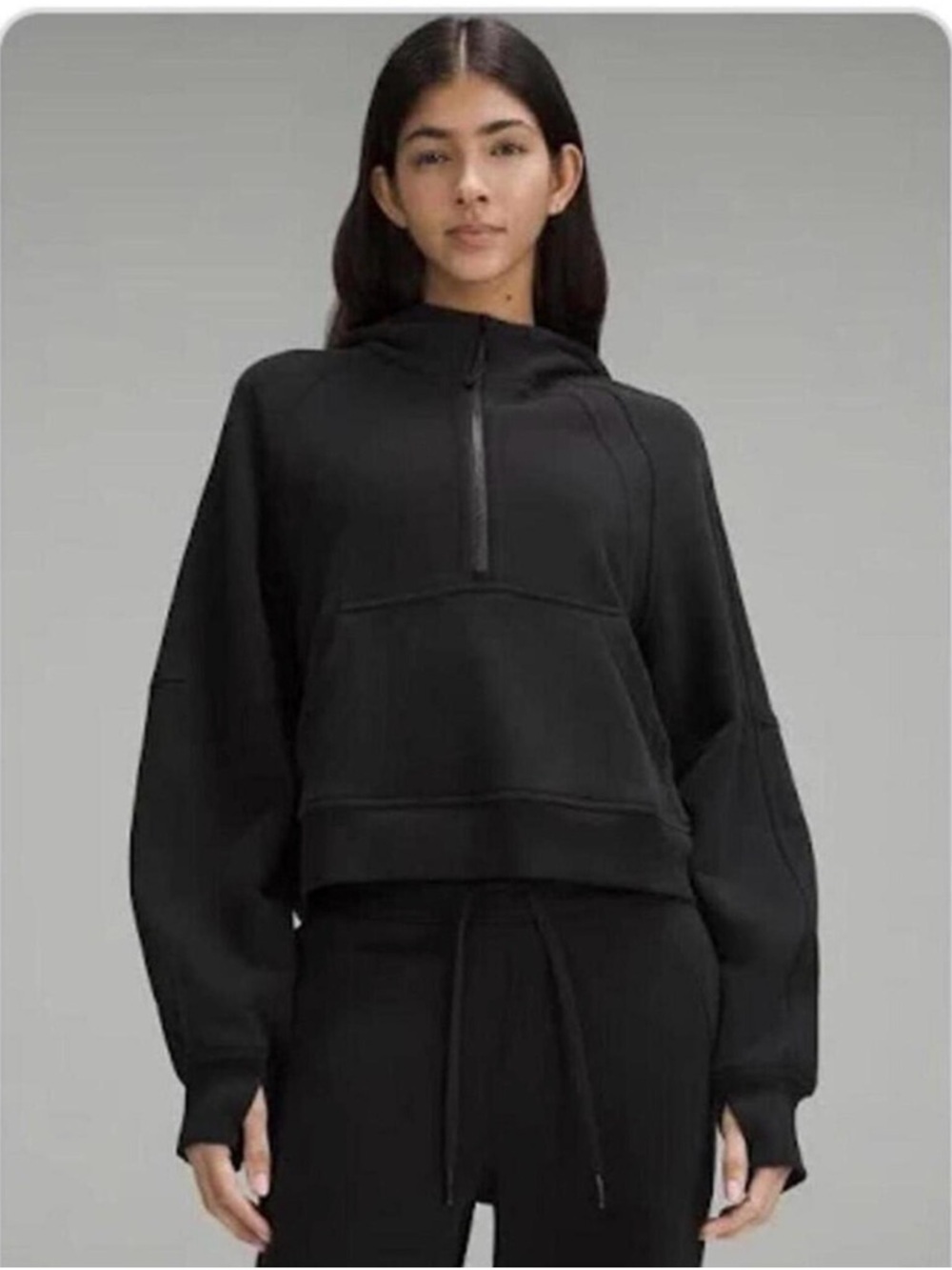 Lululemon Scuba Oversized Half Zip Hoodie Black Size M/L
